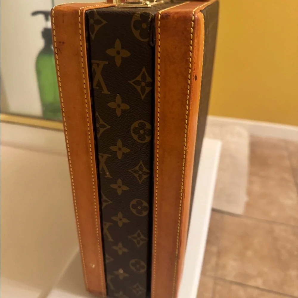 Louis Vuitton Brown and Tan Monogram Briefcase